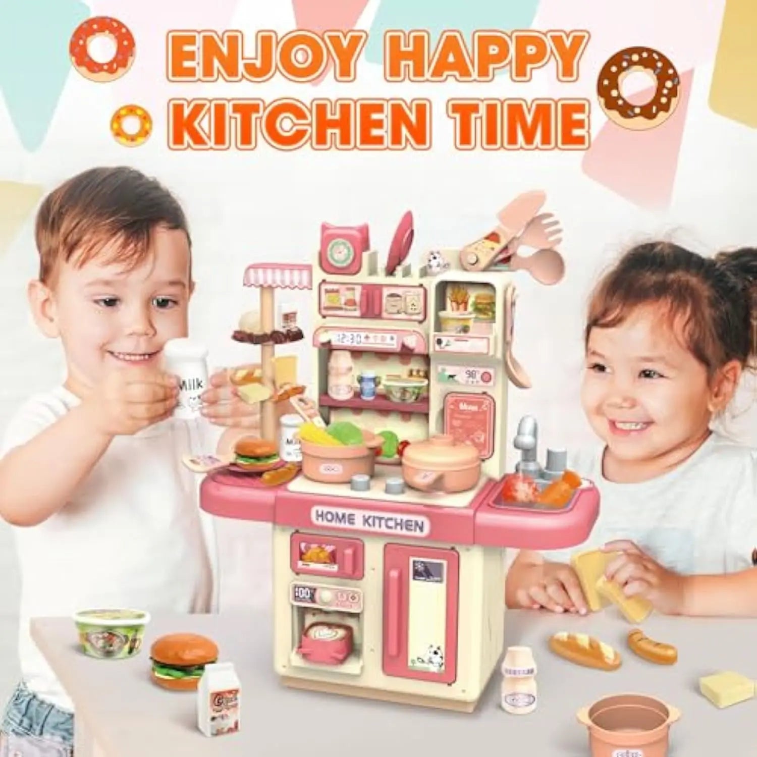 KTX-261459 Interactive Kitchen Play Set for Kids - Customized Role Play Cooking Toy for Ages 2-13