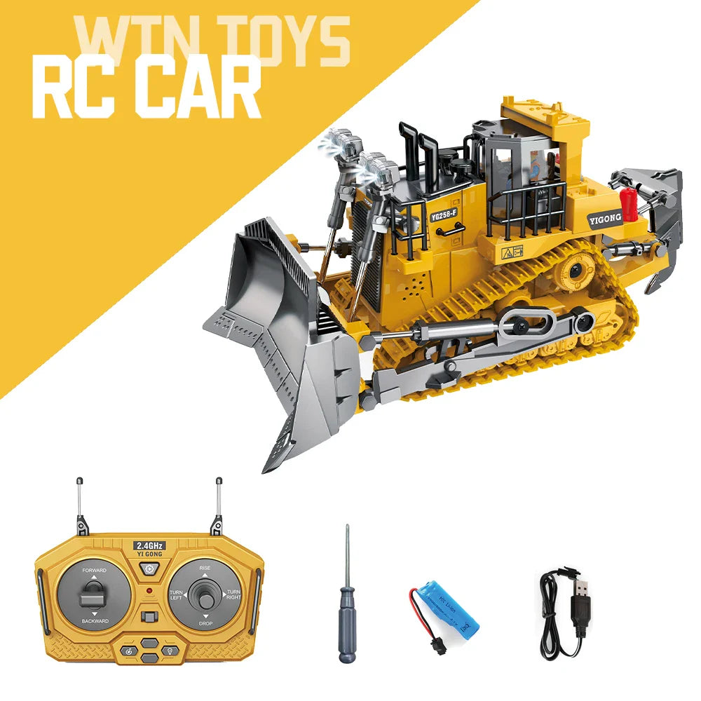 KTX-073683 2.4G Wireless Remote Control Mini Excavator Toy - Metal Engineering Construction Digger Vehicle