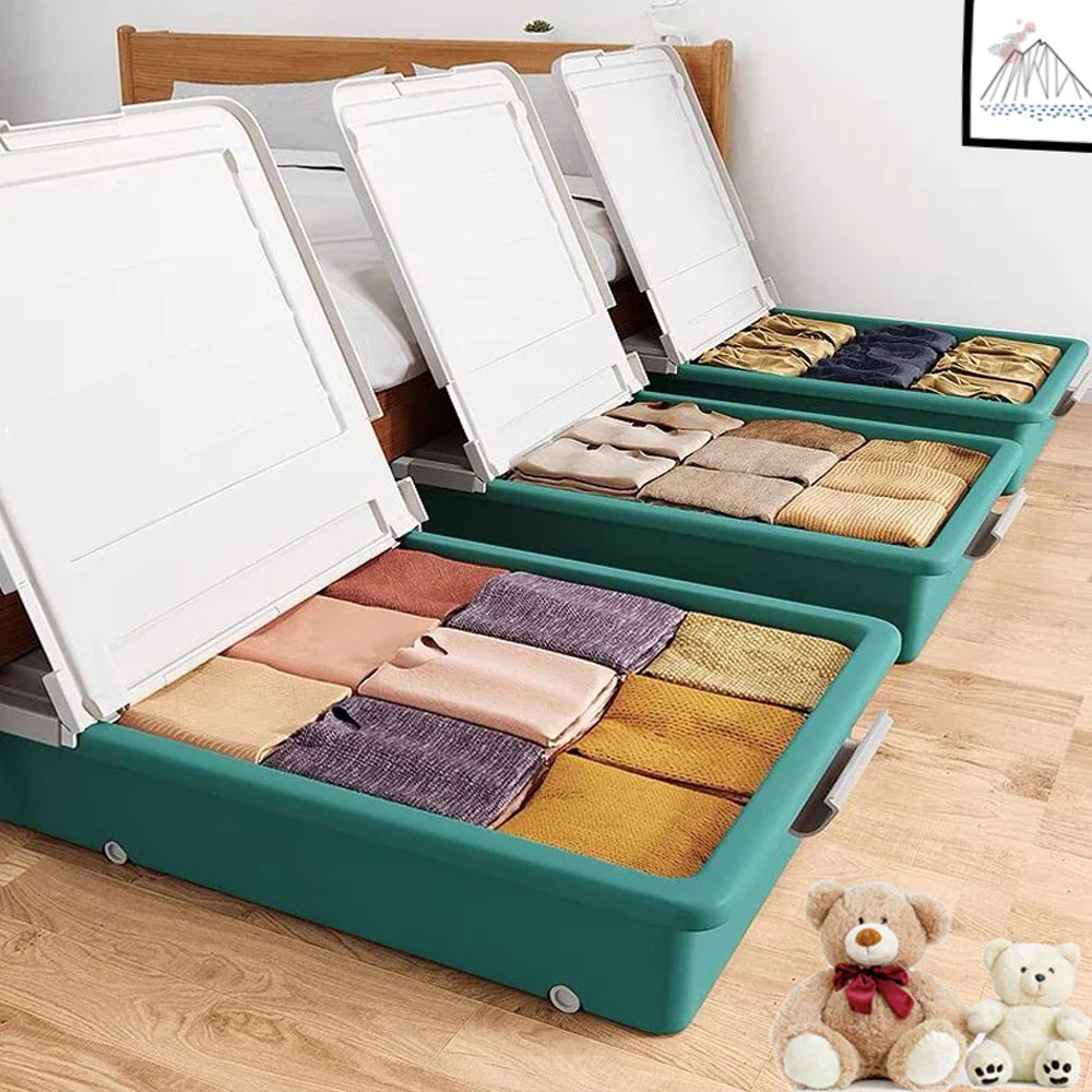 KTX-860563 Large Plastic Storage Boxes for Clothes and Home Organisation