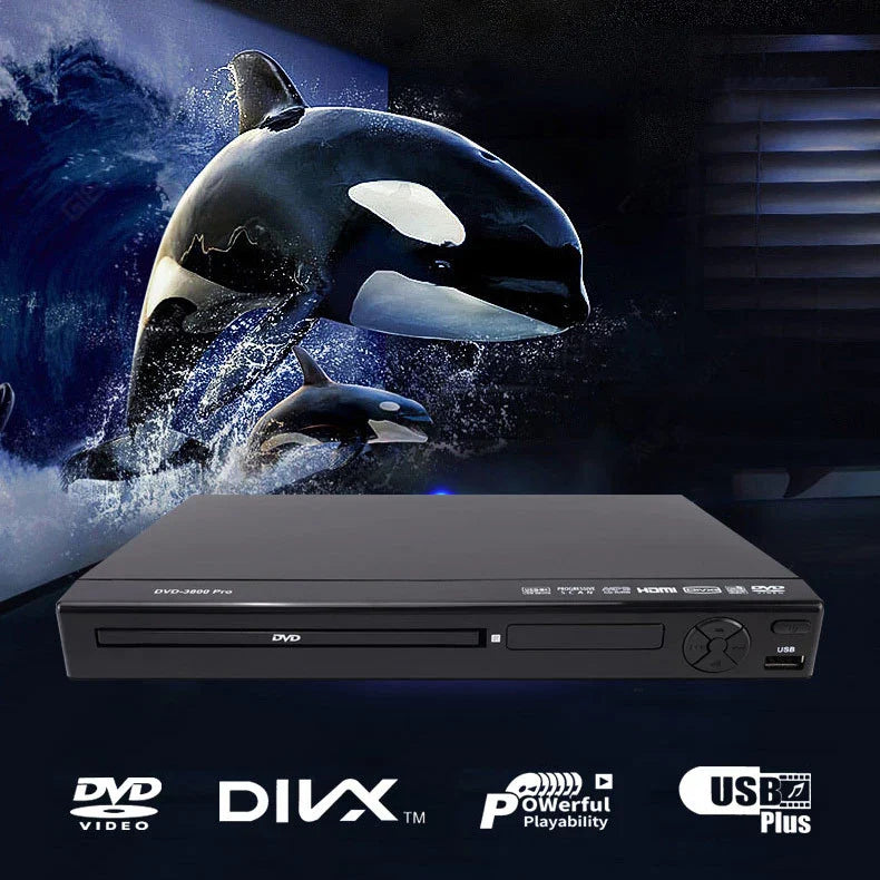 KTX-648915 Compact 10.1-Inch 1080P Mini DVD Player with Remote, AM/FM Radio, and Versatile Compatibility for Home Use