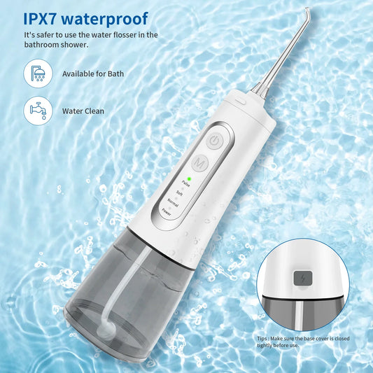 KTX-356115 Cordless IPX7 Waterproof Rechargeable Portable Water Flosser for Effective Dental Care