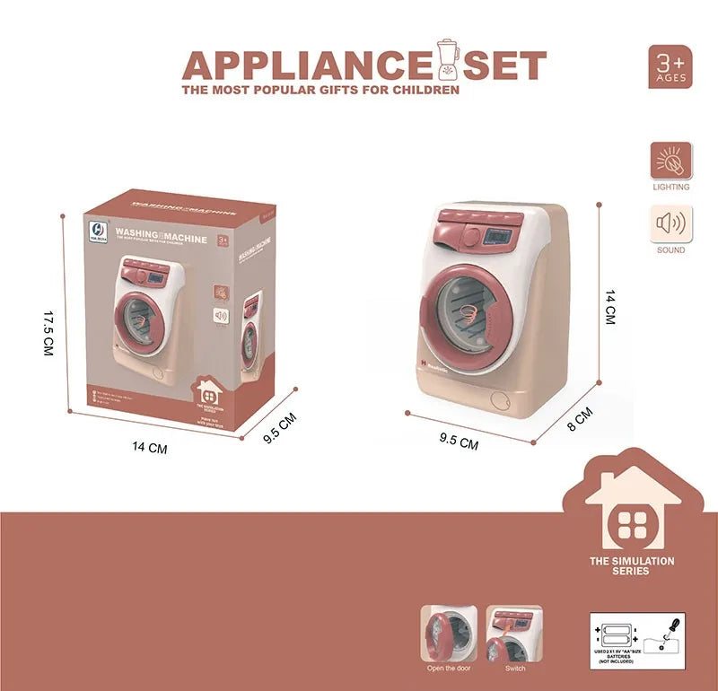 KTX-410643 Mini Electric Kitchen Appliances Toy Set for Pretend Play with Light and Sounds, Ages 2-12, EPT812597