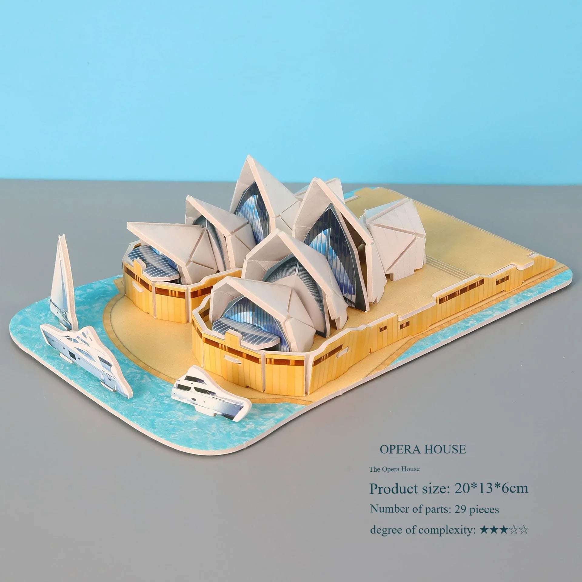 KTX-464595 Handmade 3D Paper Puzzle of World Famous Architecture for Kids - Educational Gift Toy