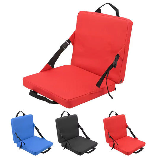 KTX-249939 Portable Foldable Stadium Chair with Cushion for Outdoor Use and Beach Settings
