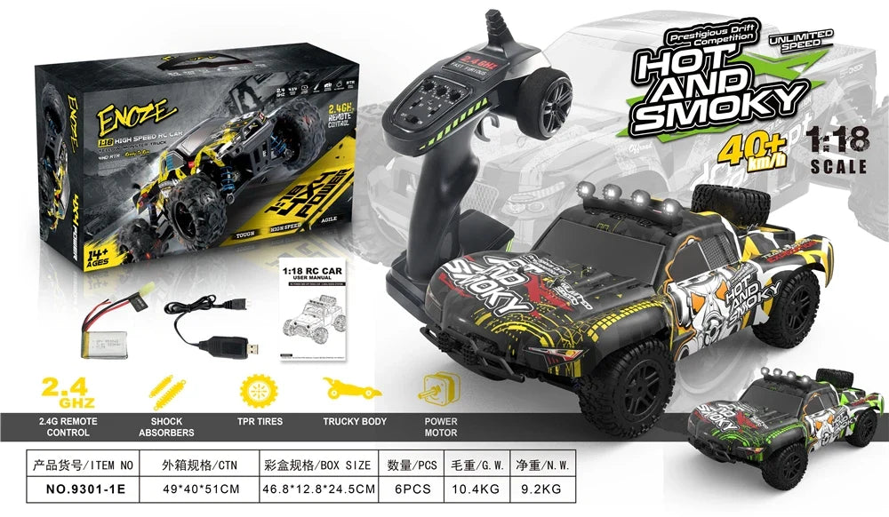 KTX-643475 1:18 Waterproof Electric 4X4 Remote Control Racing Buggy with Lights and 80m Range