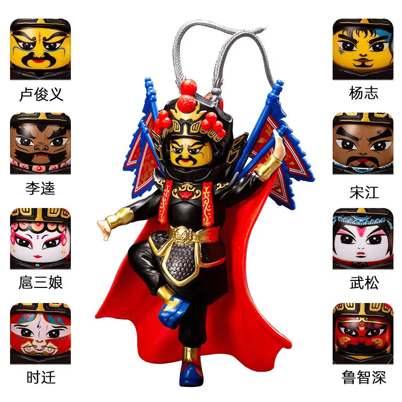 KTX-470035 Chinese Face-Changing Opera Doll Action Figure - Peking Mask PVC Model