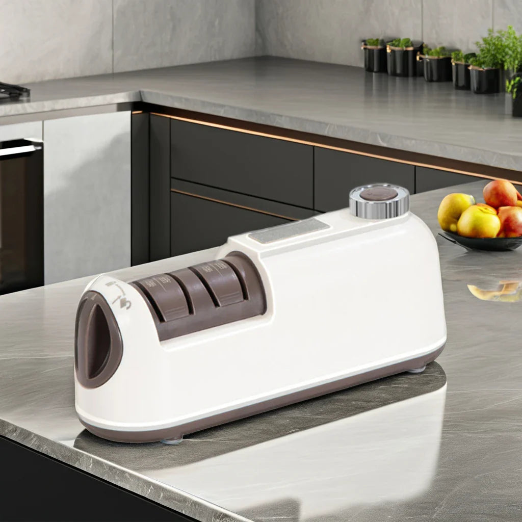 KTX-838547 2-Stage Electric Knife Sharpener for Quick Kitchen Knife Maintenance and Household Use