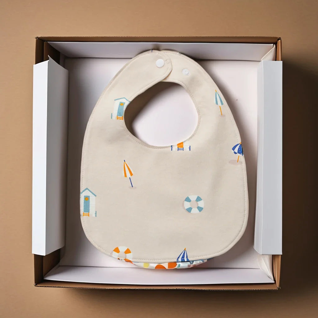 KTX-064723 New Arrival Cute U-Shape Kids Bib Waterproof Kids Eating Saliva Towel Feeding Bibs Button Closure