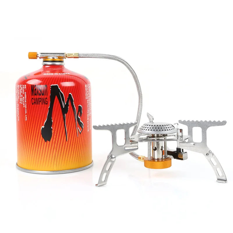 KTX-352851 Portable Mini Camping Gas Stove - 3800W Outdoor Folding Burner for Picnics and Travel