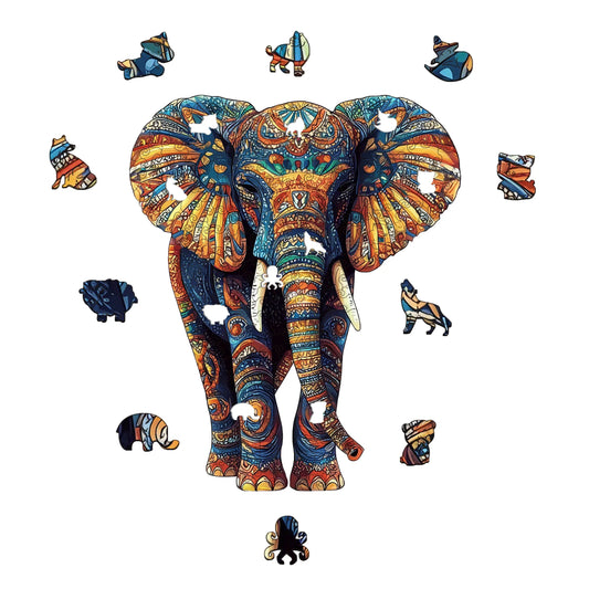 KTX-105299 DIY Unique Shape Wooden Animal A4 Jigsaw Puzzle for Adults with Wooden Pieces