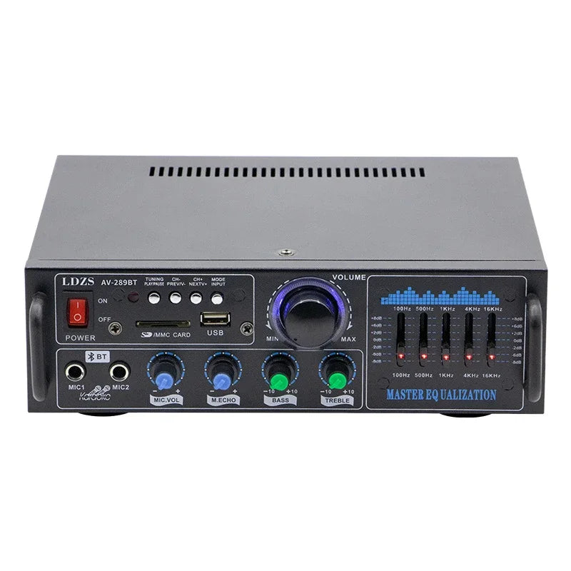 KTX-255187 HiFi Home Digital Amplifier 2*80W Bluetooth MP3 Subwoofer AMP 2.0 Channel Sound System