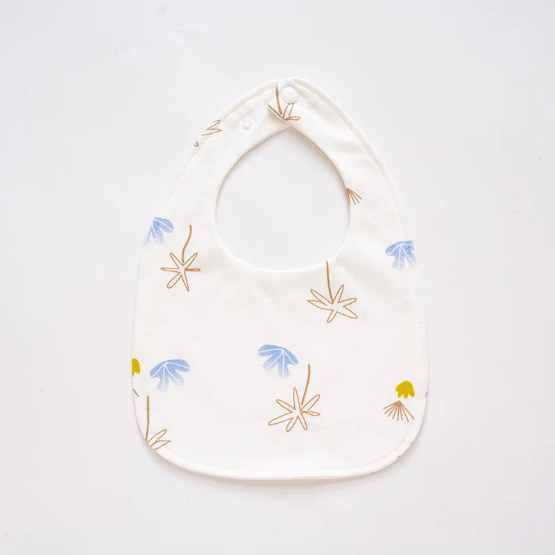 KTX-064723 New Arrival Cute U-Shape Kids Bib Waterproof Kids Eating Saliva Towel Feeding Bibs Button Closure