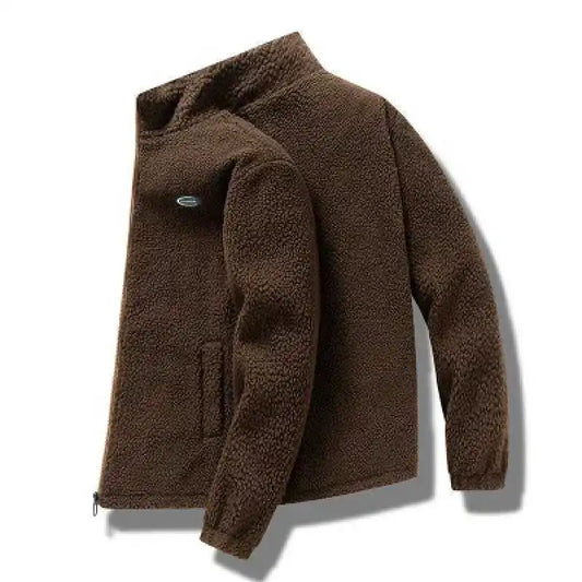 KTX-996883 Jacket for Men Winter Sporty Puffer Style Thickened Cotton Lamb Trend Granular Velvet Stand Collar Coats Jacket Custom