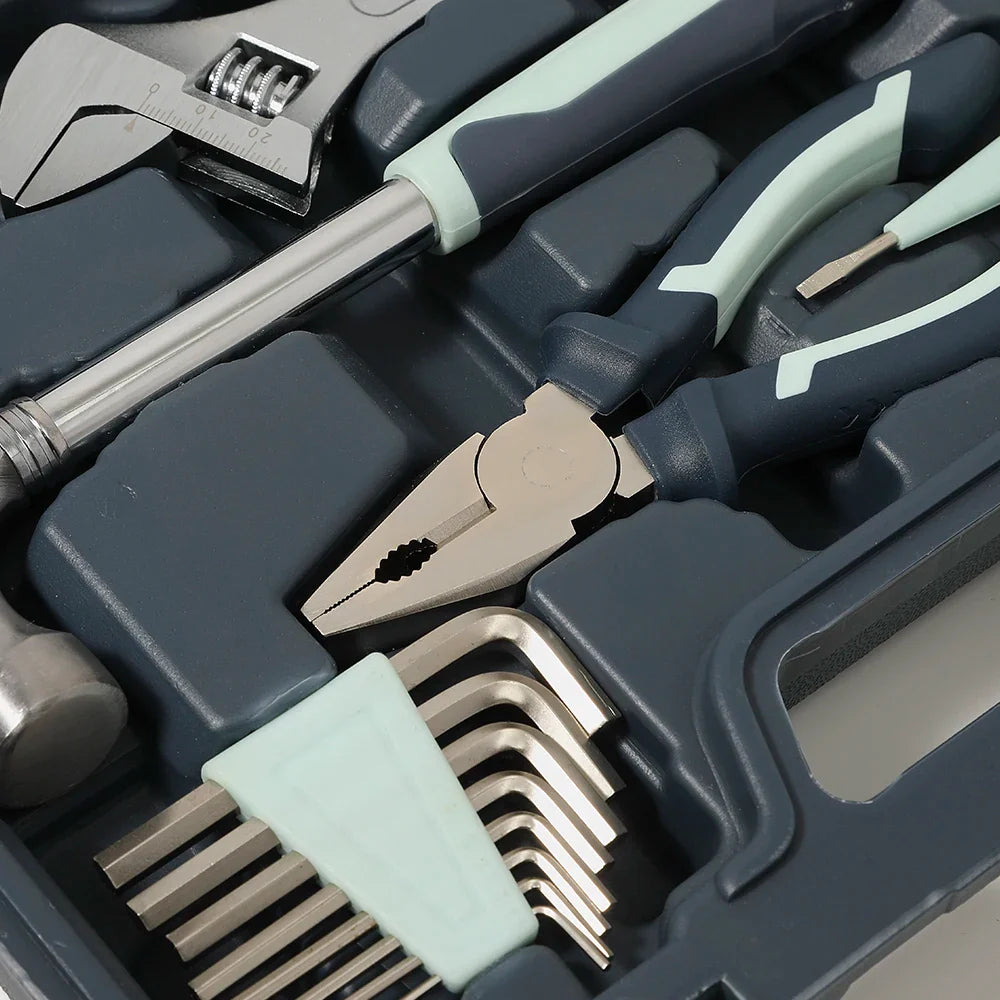 KTX-574995 18-Piece Adjustable Multi-Functional Home Repair Tool Set with Screwdrivers