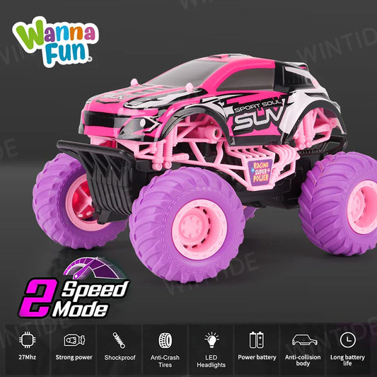 KTX-198227 1:24 Off-Road Remote Control Truck, 4WD Brushless Racing Vehicle with Headlights, High-Speed Indoor-Outdoor Fun