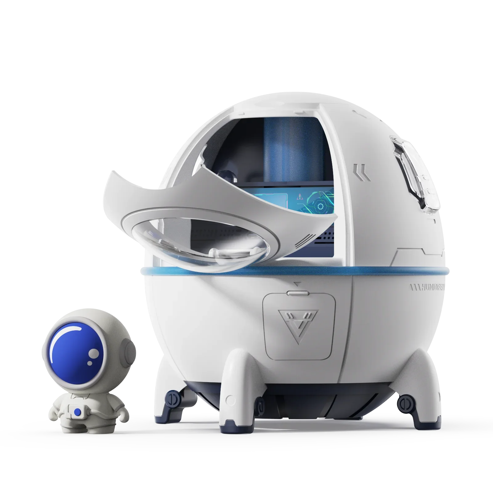 KTX-881427 Ultrasonic Aromatherapy Humidifier with 1.3L Tank, 7 Colour LED Lights, and Touchscreen Control