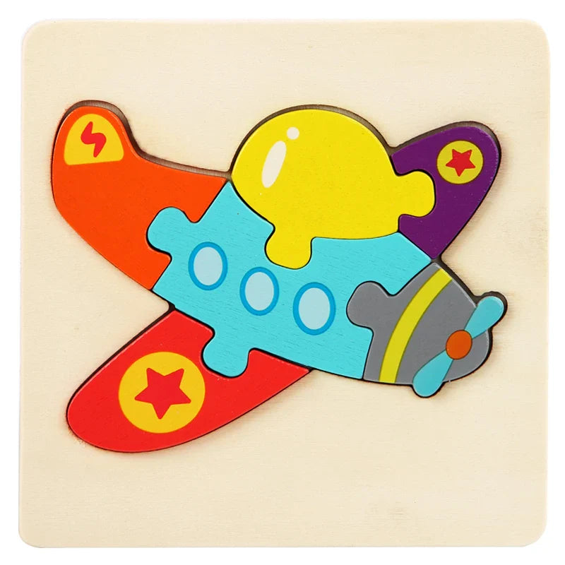 KTX-515475 3D Animal Snap Puzzle Jigsaw Board Toy for Children's Early Learning and Development