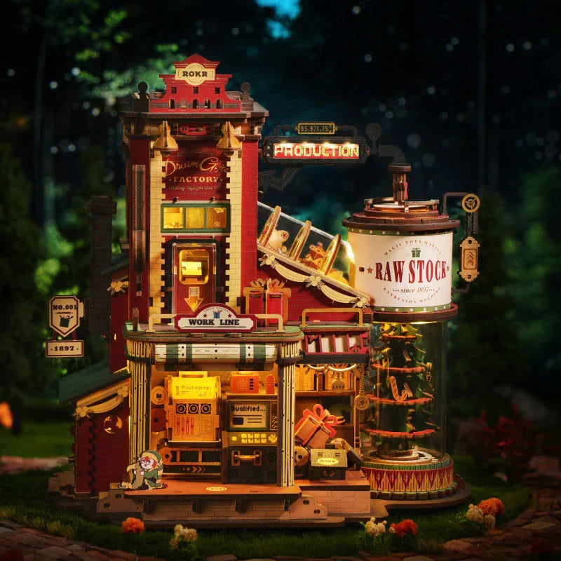 KTX-808083 3D Wooden Puzzle Music Box Assemble Kit EAB01 Dream Gift