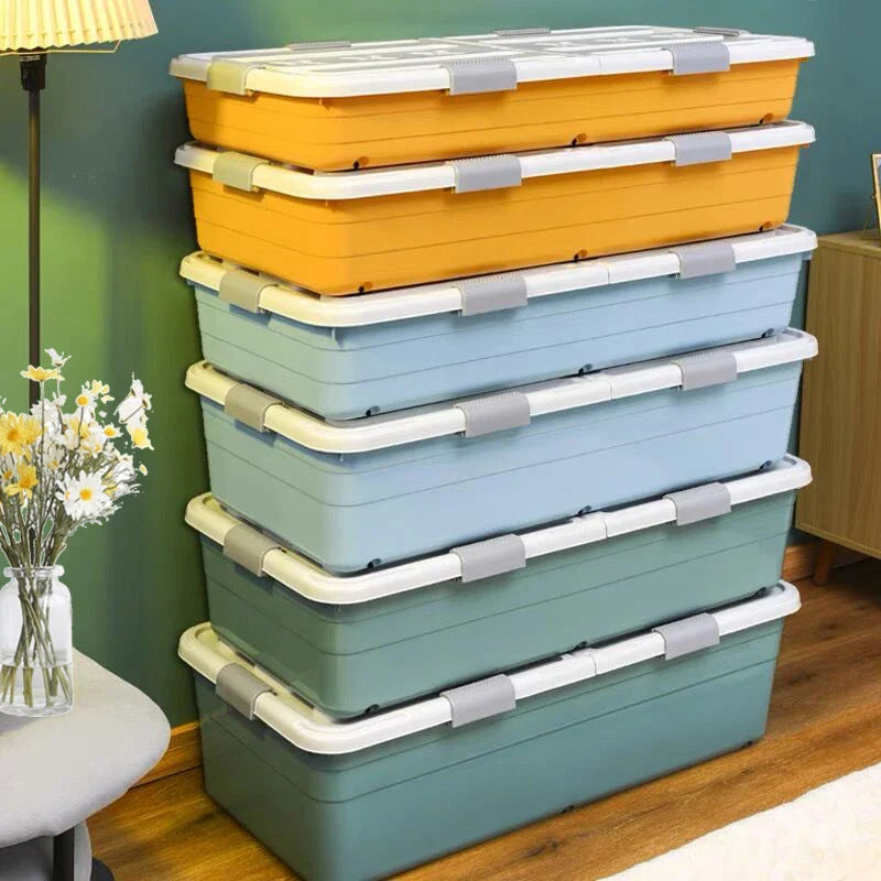 KTX-860563 Large Plastic Storage Boxes for Clothes and Home Organisation