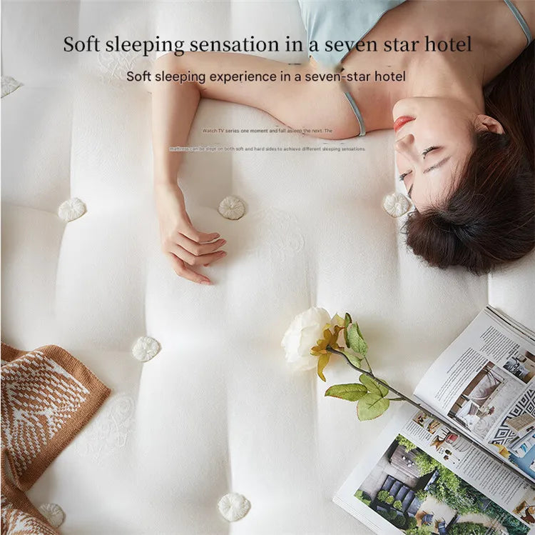 KTX-196115 Luxury Black Ponytail Mattress Set – Hard Foam & Pocket Spring Mattress for Single Bed Sleeping