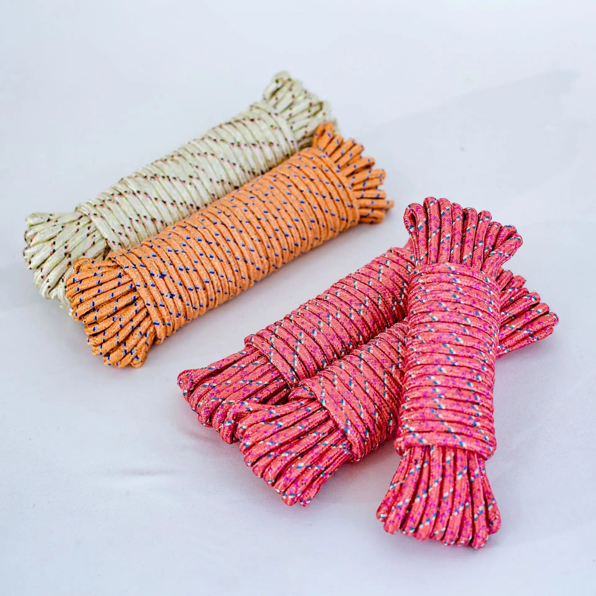 KTX-731923 6mm Durable Lightweight Braided Rope for Outdoor Camping - Eco-Friendly Polyester, Various Colours Available
