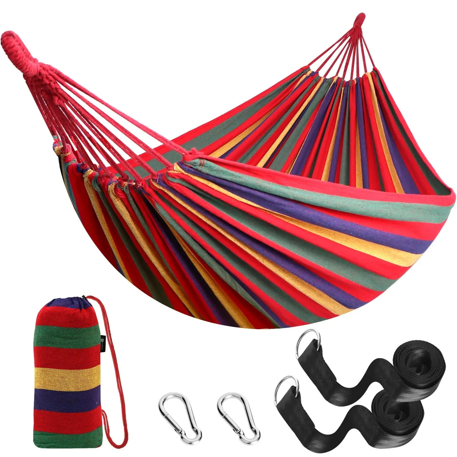KTX-257363 Portable Hammock for Camping - Durable Single/Double Parachute Design for Outdoor Travel
