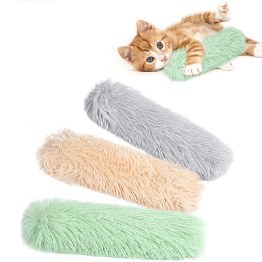 KTX-243347 Soft Catnip Kicker Toys with Crinkle Sound – 3 Pack Interactive Pillows for Indoor Cats