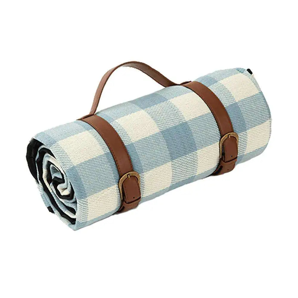 KTX-742611 Large Waterproof Picnic Mat - Thick, Roll-Up, Padded Outdoor Blanket for Beach and Outdoor Use