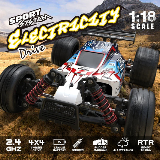 KTX-626515 High-Speed Remote Control Drift Racing Buggy 1:18 Scale Monster Truck 40 Km/h 2.4 GHz 4WD for Indoor and Outdoor Fun