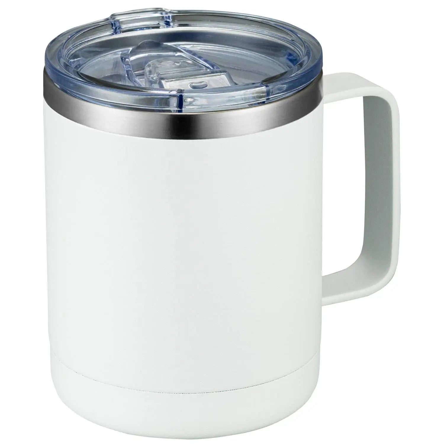 KTX-564179 12oz Eco-Friendly 304 Stainless Steel Coffee Mug with Sliding Lid and Handle for Camping and Travel