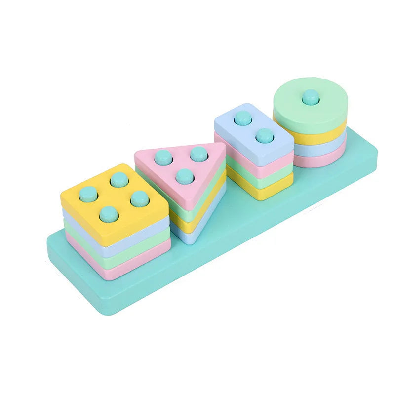 KTX-006675 Montessori Wooden Animal Math Clock and Musical Instrument Educational Toy Set for Kids