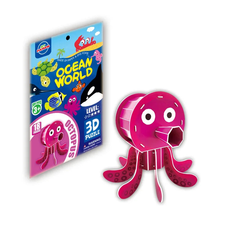 KTX-884819 3D Cardboard Animal Model Puzzle - DIY Educational Early Learning Toy for Creative Play