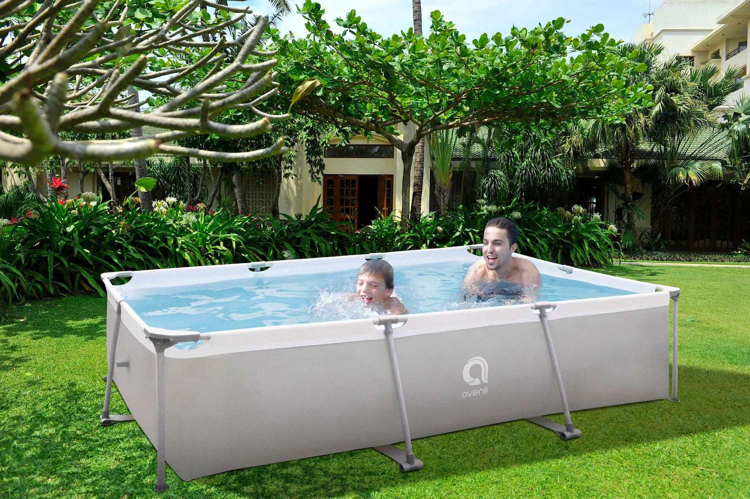 KTX-307091 Custom Logo Easy Set Outdoor Above Ground Family Swimming Pool