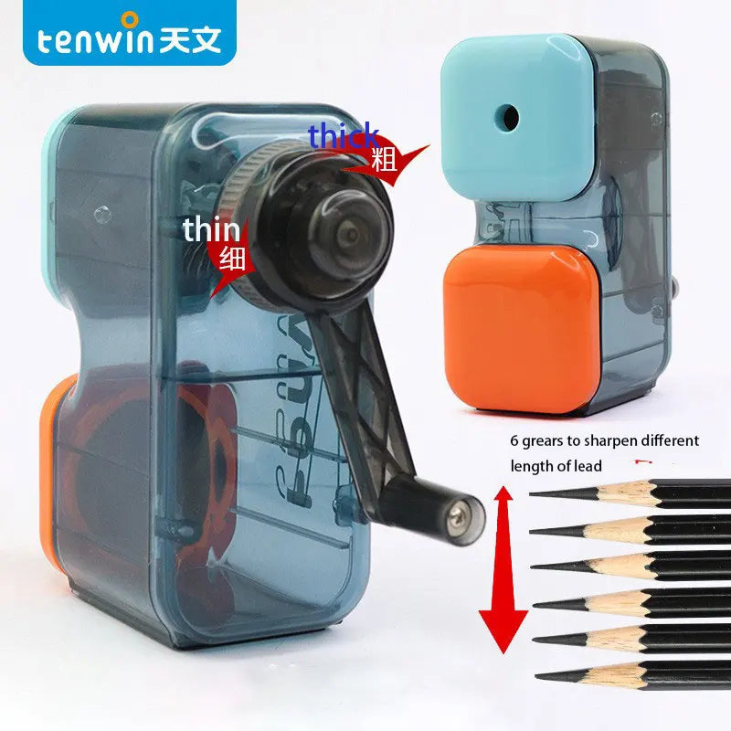 KTX-248723 Artist 6-Gear Sketching Pencil Sharpener for Colourful Carbon Pencils