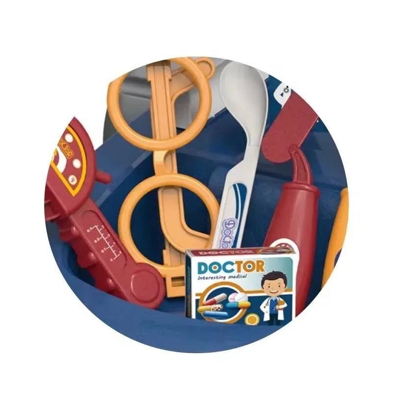 KTX-180115 Pretend Medical Doctor Kit with Mobile Cart - Toy Doctor Accessories for Kids Ages 2-13