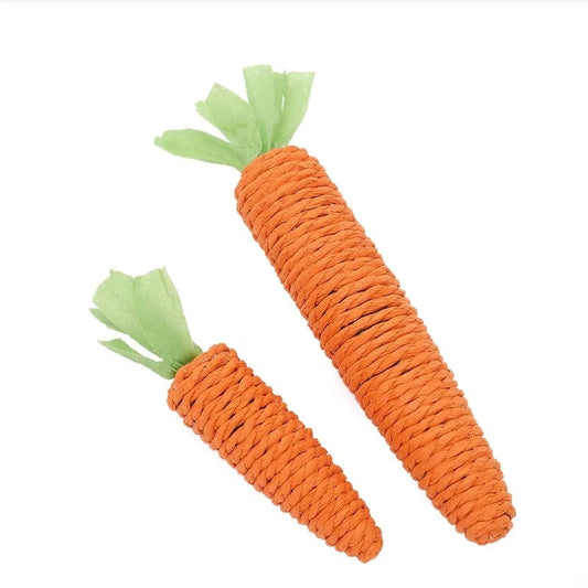 KTX-571027 Eco-Friendly Cat Toy - Paper Rope Carrot for Biting and Grinding, Small & Large Sizes Available
