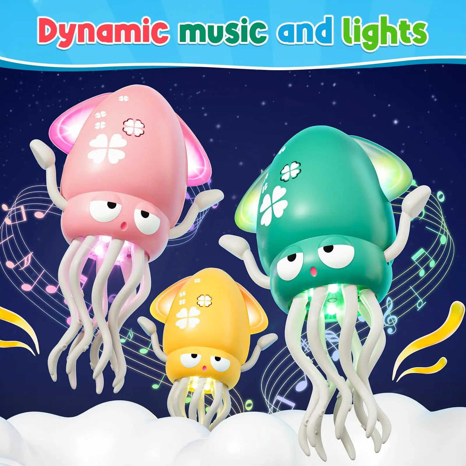 KTX-984659 Interactive Electric Induction Dancing Octopus Toy with Lights for Kids