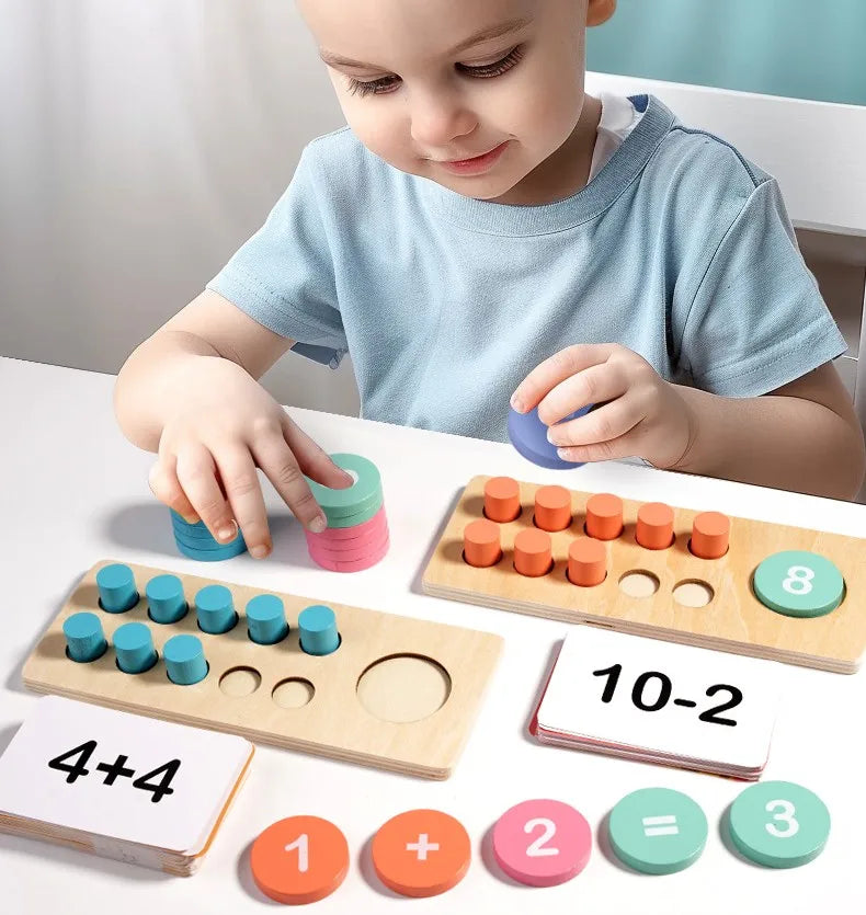 KTX-426067 Wooden Number Cognition Learning Toys for Preschool and Toddlers