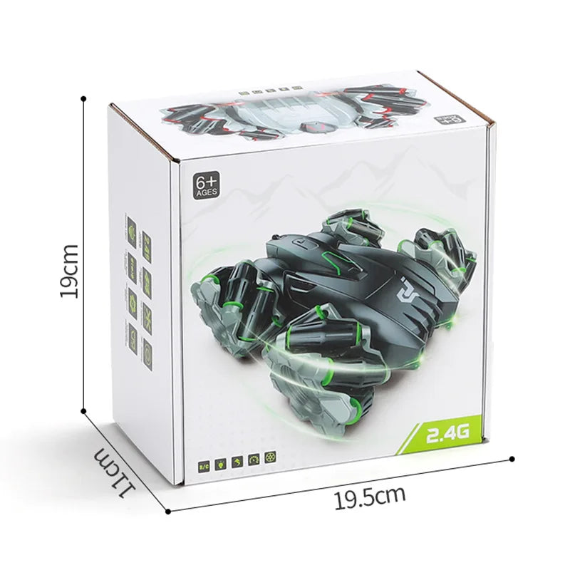 KTX-600275 Double-Sided RC Drift Stunt Car with Rotating Lights for Off-Road Climbing Fun