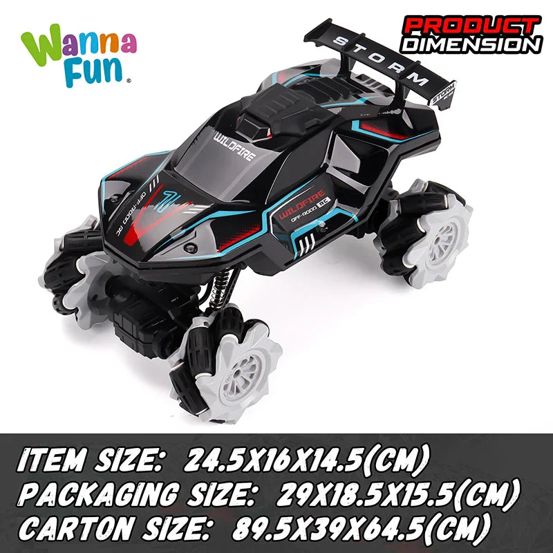 KTX-837779 Battery Operated 2.4GHz Off-Road RC Stunt Car for Kids with Lights and Music