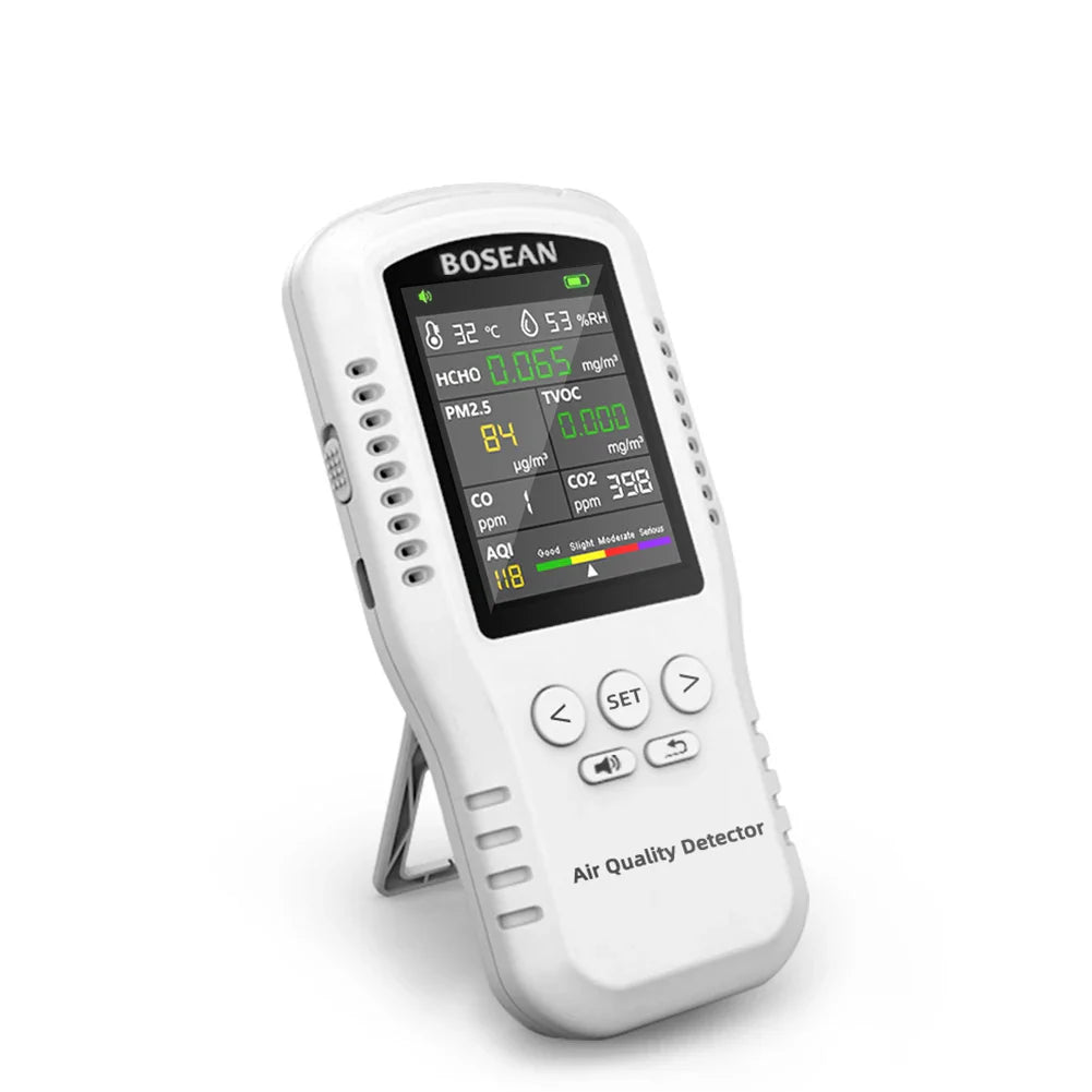 KTX-995539 Multi Gas Air Quality Detector with PM2.5, PM10, HCHO, TVOC, Temperature & Humidity Analysis