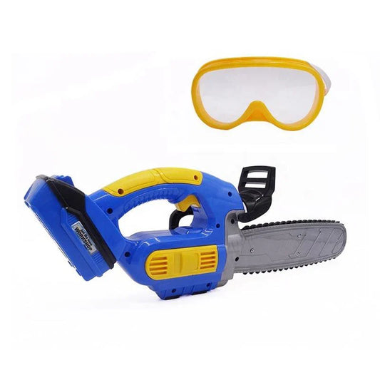 KTX-556371 Kids Electronic Chainsaw Mechanic Toy Set - Realistic Gardening Tools for Ages 2-7, Safe Plastic Design