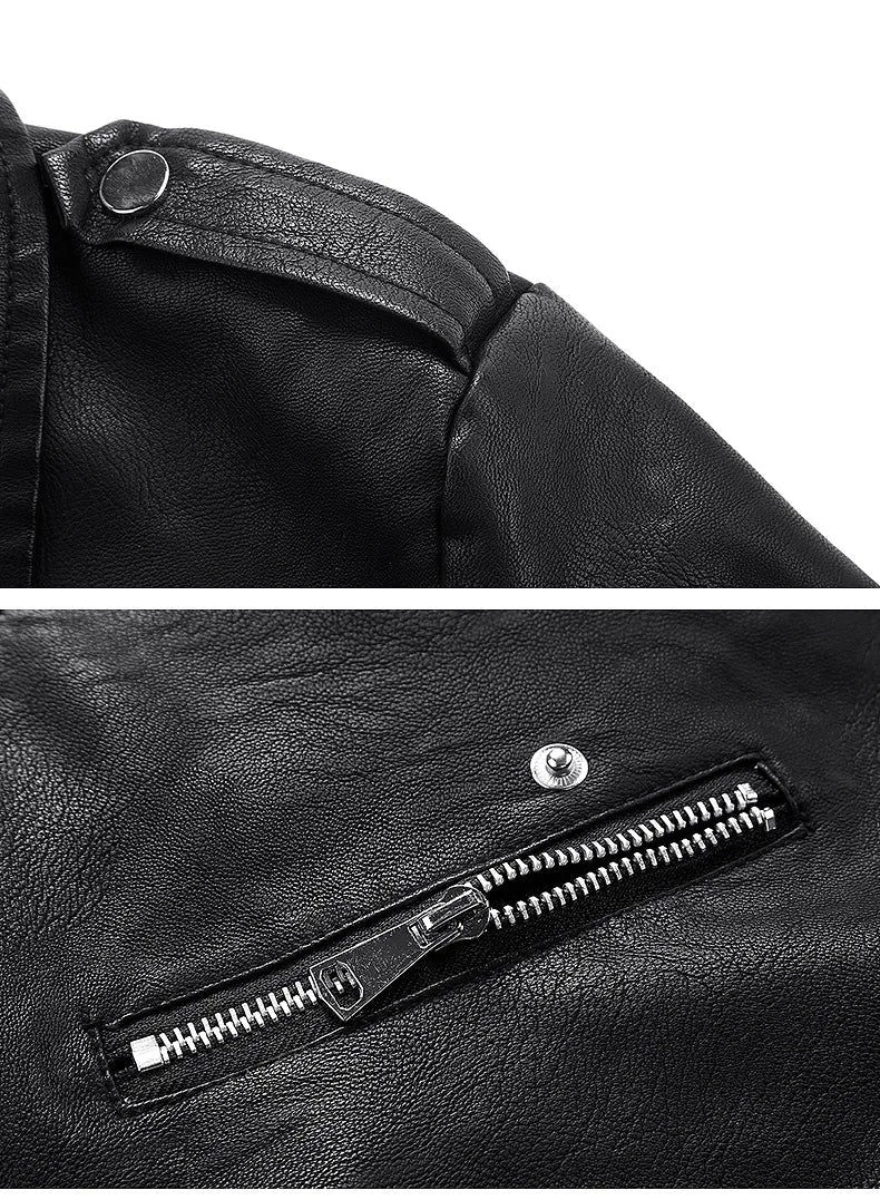 KTX-045459 Women's Short Leather Jacket New Korean Version PU Leather Motorcycle Jacket Stylish Women's Clothing Jacket Custom