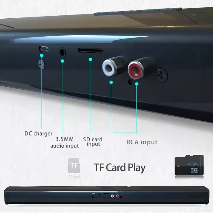KTX-434835 Wireless Home Theater Sound Bar with FM, Bluetooth V5.0, and Multiple Connection Options