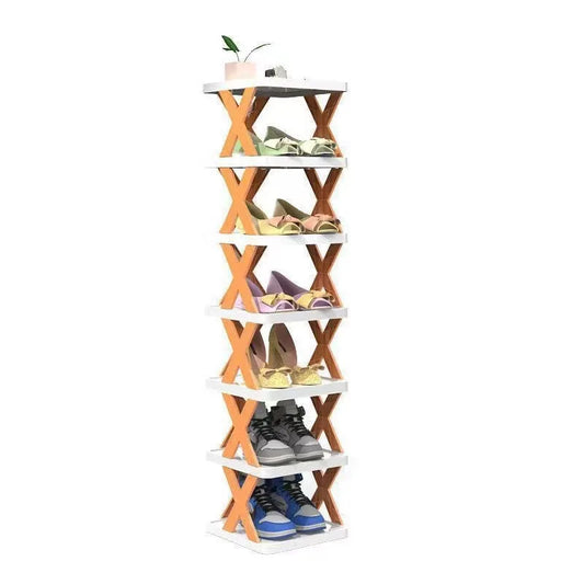 KTX-958867 8-Layer Space-Saving Plastic Slipper Rack – Multi-Functional Home Shoe Storage Cabinet