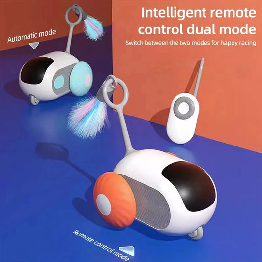 KTX-472723 Smart Interactive Cat Toy Car with Remote Control - Automatic Rolling Ball for Indoor Pets