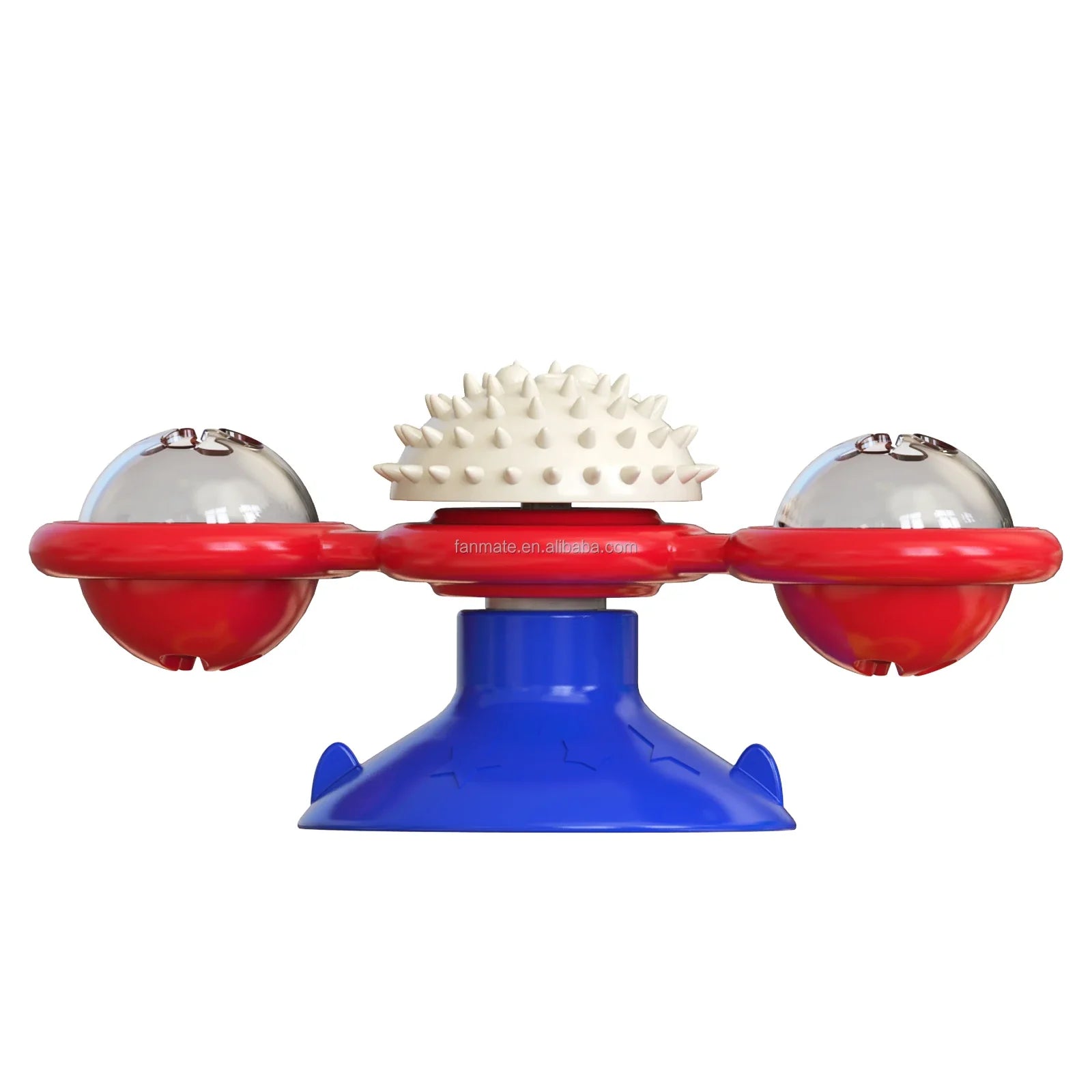 KTX-763667 Durable Interactive Cat Turntable Toy with Catnip and Non-Toxic TPR Material for Boredom Relief