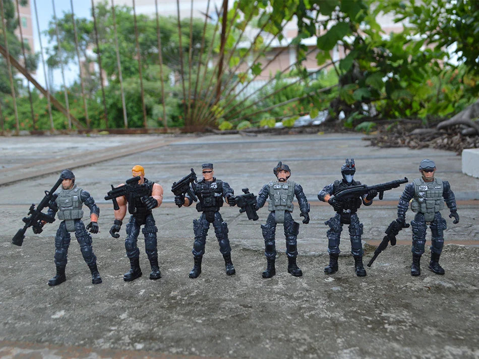 KTX-994323 Moveable Military Action Figure Set with Accessories