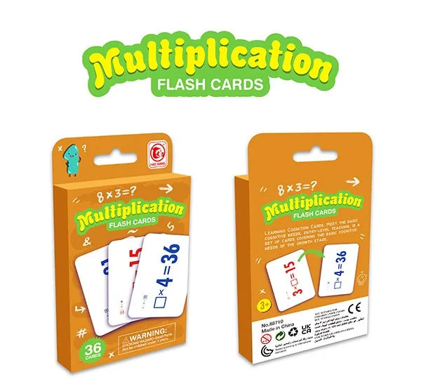 KTX-905619 Early Learning Math Educational Cards - 36 Piece Set for Kids
