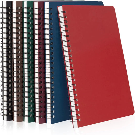 KTX-899475 A5 Lined Spiral Notebooks - 50 Sheets, Eco-Friendly Journal for Work and Study